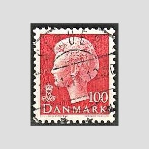 FRIMRKER DANMARK | 1976 - AFA 620 - Dronning Margrethe - 100 re rd - Pragt Stemplet Struer
