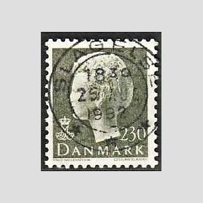 FRIMRKER DANMARK | 1981 - AFA 716 - Dronning Margrethe - 230 re sortgrn - Pragt Stemplet Slagelse