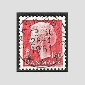 FRIMRKER DANMARK | 1981 - AFA 715 - Dronning Margrethe - 160 re rd - Pragt Stemplet Sakskbing