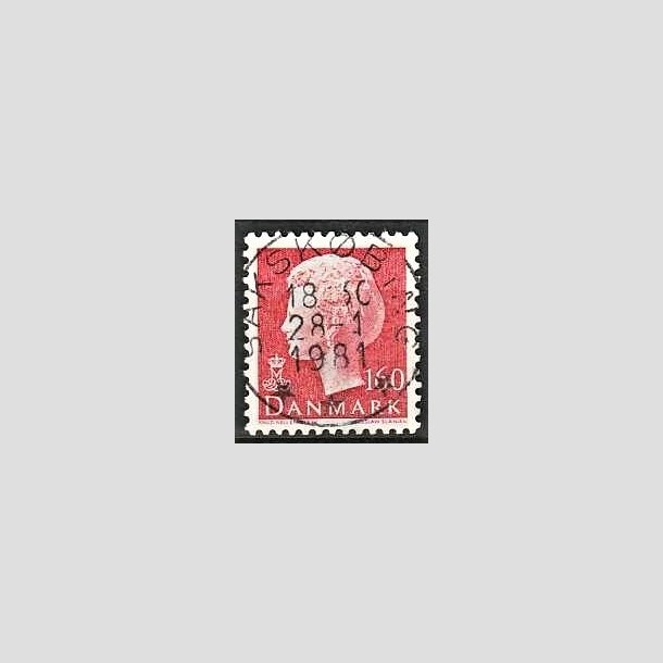 FRIMRKER DANMARK | 1981 - AFA 715 - Dronning Margrethe - 160 re rd - Pragt Stemplet Sakskbing