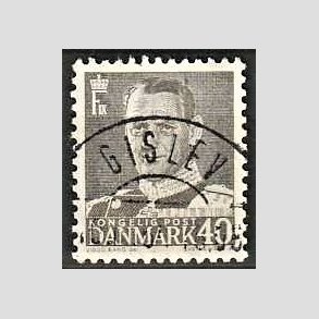 FRIMRKER DANMARK | 1950 - AFA 322 - Fr. IX 40 re gr - Lux Stemplet Gislev