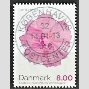 FRIM�RKER DANMARK | 2012 - AFA 1715a - Efter�rsblomster - 8,00 Kr. flerfarvet - Pragt Stemplet