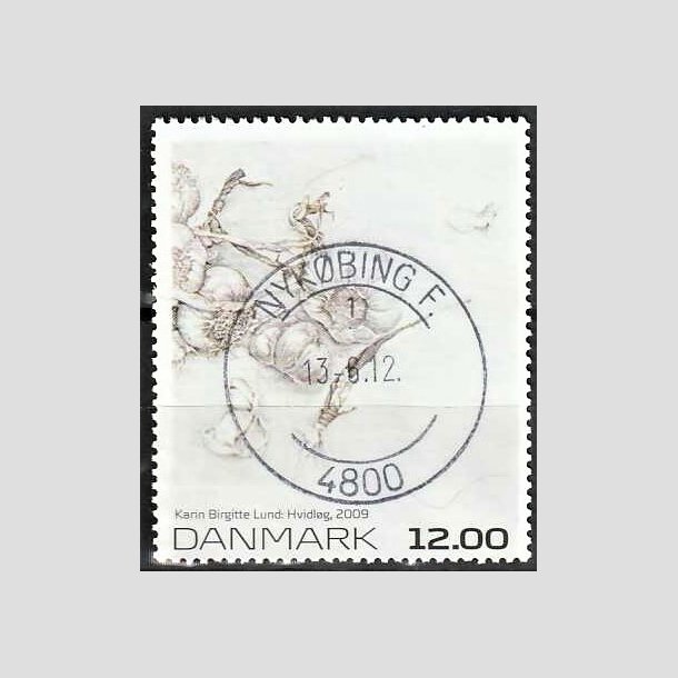 FRIMRKER DANMARK | 2009 - AFA 1594 - Frimrkekunst 13. - 12,00 Kr. flerfarvet - Pragt Stemplet Nykbing F