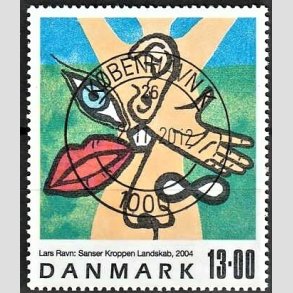FRIMRKER DANMARK | 2004 - AFA 1398 - Frimrkekunst - 13,00 Kr. flerfarvet - Pragt Stemplet