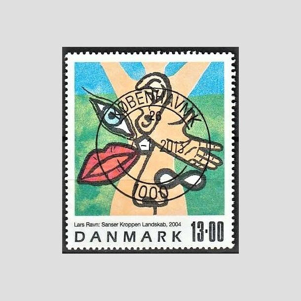 FRIMRKER DANMARK | 2004 - AFA 1398 - Frimrkekunst - 13,00 Kr. flerfarvet - Pragt Stemplet