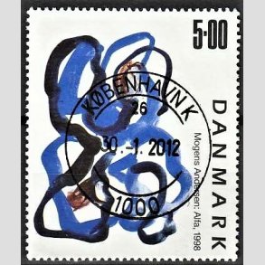 FRIMRKER DANMARK | 1998 - AFA 1188 - Frimrkekunst 1. - 5,00 Kr. Alfa - Pragt Stemplet Kbenhavn K