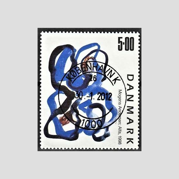 FRIMRKER DANMARK | 1998 - AFA 1188 - Frimrkekunst 1. - 5,00 Kr. Alfa - Pragt Stemplet Kbenhavn K