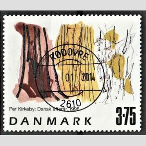 FRIMRKER DANMARK | 1998 - AFA 1187 - Frimrkekunst 1. - 3,75 Kr. Dansk efterr flerfarvet - Pragt Stemplet Rdovre
