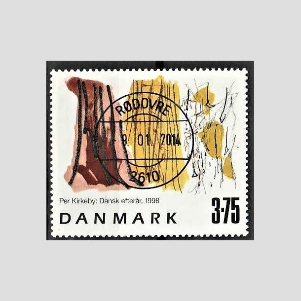 FRIMRKER DANMARK | 1998 - AFA 1187 - Frimrkekunst 1. - 3,75 Kr. Dansk efterr flerfarvet - Pragt Stemplet Rdovre