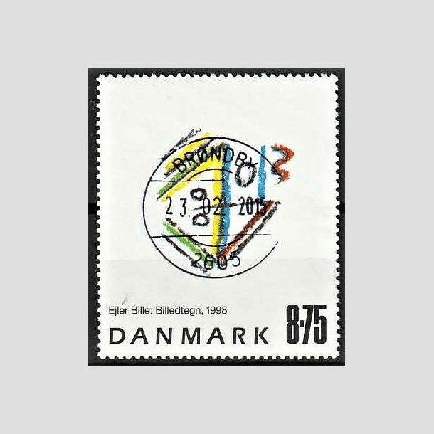 FRIMRKER DANMARK | 1998 - AFA 1189 - Ejler Bille - 8,75 Kr. flerfarvet - Pragt Stemplet Brndby