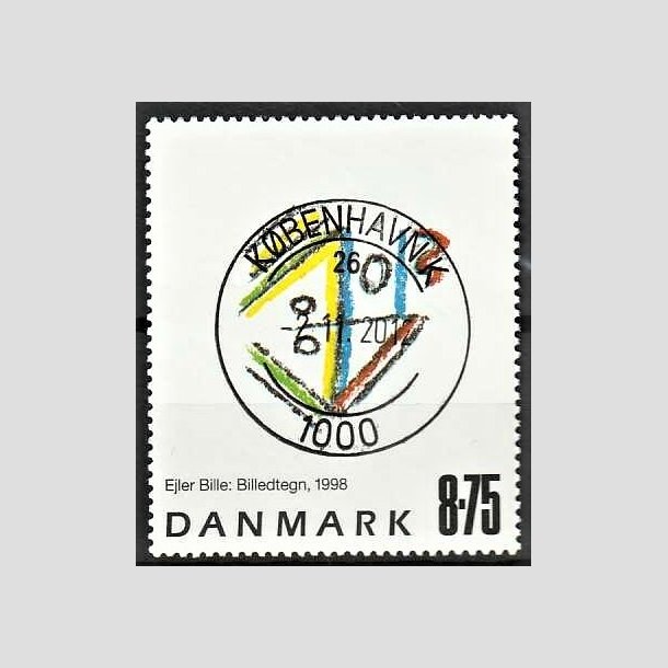 FRIMRKER DANMARK | 1998 - AFA 1189 - Ejler Bille - 8,75 Kr. flerfarvet - Pragt Stemplet Kbenhavn K