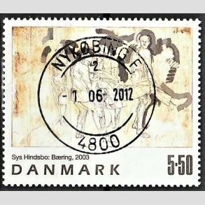 FRIMRKER DANMARK | 2003 - AFA 1361 - Frimrkekunst 6. - 5,50 Kr. Sys Hindsbo - Pragt Stemplet Nykbing F