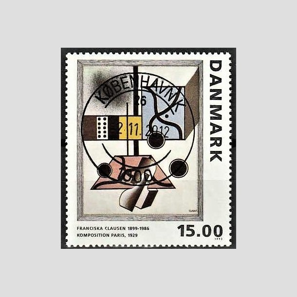 FRIMRKER DANMARK | 1993 - AFA 1058 - Maleriserie 6. - 15,00 Kr. Franciska Clausen - Pragt Stemplet Kbenhavn K