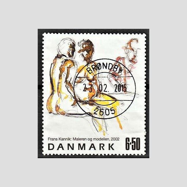 FRIMRKER DANMARK | 2002 - AFA 1331 - Frank Kannik - 6,50 Kr. flerfarvet - Pragt Stemplet Brndby