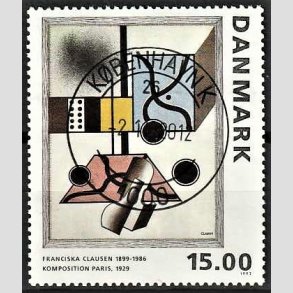FRIMRKER DANMARK | 1993 - AFA 1058 - Maleriserie 6. - 15,00 Kr. Franciska Clausen - Pragt Stemplet Kbenhavn K