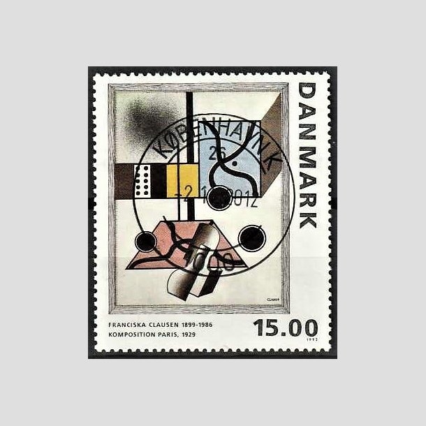 FRIMRKER DANMARK | 1993 - AFA 1058 - Maleriserie 6. - 15,00 Kr. Franciska Clausen - Pragt Stemplet Kbenhavn K