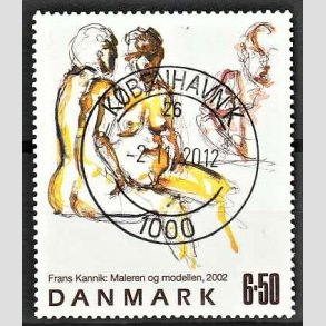 FRIMRKER DANMARK | 2002 - AFA 1331 - Frank Kannik - 6,50 Kr. flerfarvet - Pragt Stemplet Kbenhavn K