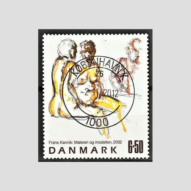 FRIMRKER DANMARK | 2002 - AFA 1331 - Frank Kannik - 6,50 Kr. flerfarvet - Pragt Stemplet Kbenhavn K