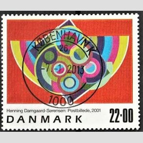 FRIMRKER DANMARK | 2001 - AFA 1293 - Frimrkekunst 4. - 22,00 Kr. Henning Damgaard-Srensen - Lux Stemplet