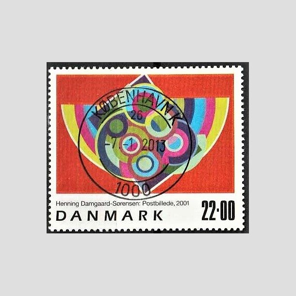 FRIMRKER DANMARK | 2001 - AFA 1293 - Frimrkekunst 4. - 22,00 Kr. Henning Damgaard-Srensen - Lux Stemplet