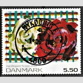 FRIMRKER DANMARK | 2010 - AFA 1630E - Frimrkekunst 14. - 5,50 Kr. flerfarvet - Pragt Stemplet Nykbing F