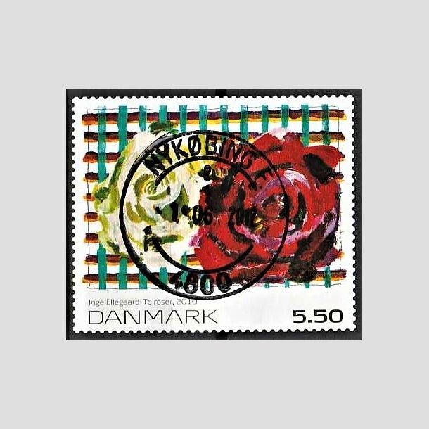 FRIMRKER DANMARK | 2010 - AFA 1630E - Frimrkekunst 14. - 5,50 Kr. flerfarvet - Pragt Stemplet Nykbing F