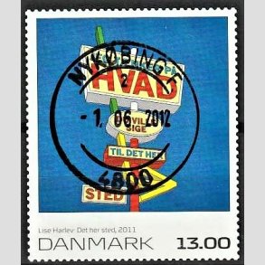 FRIMRKER DANMARK | 2011 - AFA 1651E - Frimrkekunst 15 - 13,00 Kr. flerfarvet - Lux Stemplet Nykbing F