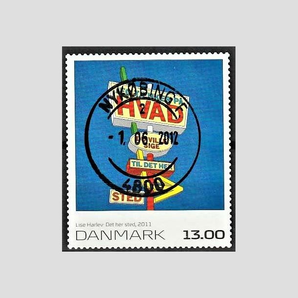 FRIMRKER DANMARK | 2011 - AFA 1651E - Frimrkekunst 15 - 13,00 Kr. flerfarvet - Lux Stemplet Nykbing F