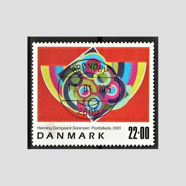 FRIMRKER DANMARK | 2001 - AFA 1293 - Frimrkekunst 4. - 22,00 Kr. Henning Damgaard-Srensen - Lux Stemplet