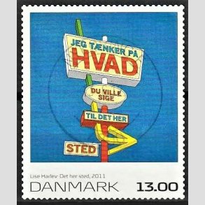 FRIMRKER DANMARK | 2011 - AFA 1651E - Frimrkekunst 15 - 13,00 Kr. flerfarvet - Lux Stemplet Nykbing F