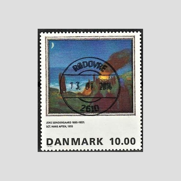 FRIMRKER DANMARK | 1995 - AFA 1099 - Maleriserie 8. - 10,00 Kr. Jens Sndergaard - Pragt Stemplet