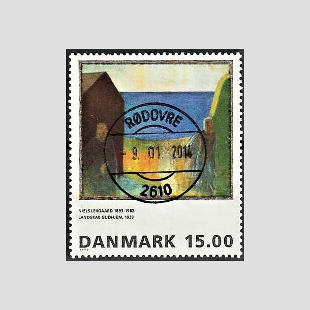 FRIMRKER DANMARK | 1995 - AFA 1100 - Niels Lergaard - 15,00 Kr. flerfarvet - Pragt Stemplet Rdovre