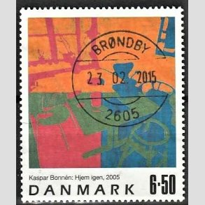 FRIMRKER DANMARK | 2005 - AFA 1440 - Frimrkekunst 8. - 6,50 Kr. Kaspar Bonnn - Pragt Stemplet Brndby