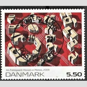 FRIMRKER DANMARK | 2009 - AFA 1589 - Frimrkekunst - 5,50 Kr. flerfarvet - Pragt Stemplet