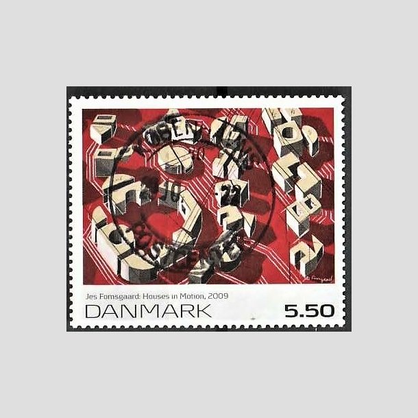 FRIMRKER DANMARK | 2009 - AFA 1589 - Frimrkekunst - 5,50 Kr. flerfarvet - Pragt Stemplet