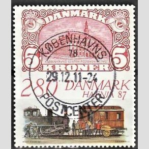 FRIMRKER DANMARK | 1987 - AFA 888 - Hafnia 87 - 2,80 Kr. flerfarvet - Lux Stemplet Skive