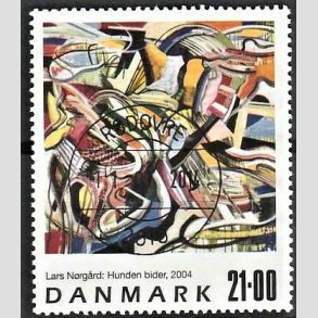 FRIMRKER DANMARK | 2004 - AFA 1399 - Frimrkekunst - 21,00 Kr. flerfarvet - Pragt Stemplet