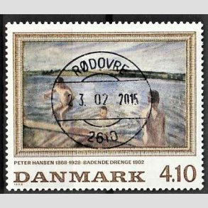 FRIMRKER DANMARK | 1988 - AFA 921 - Peter Hansen - 4,10 Kr. flerfarvet - Pragt Stemplet Rdovre