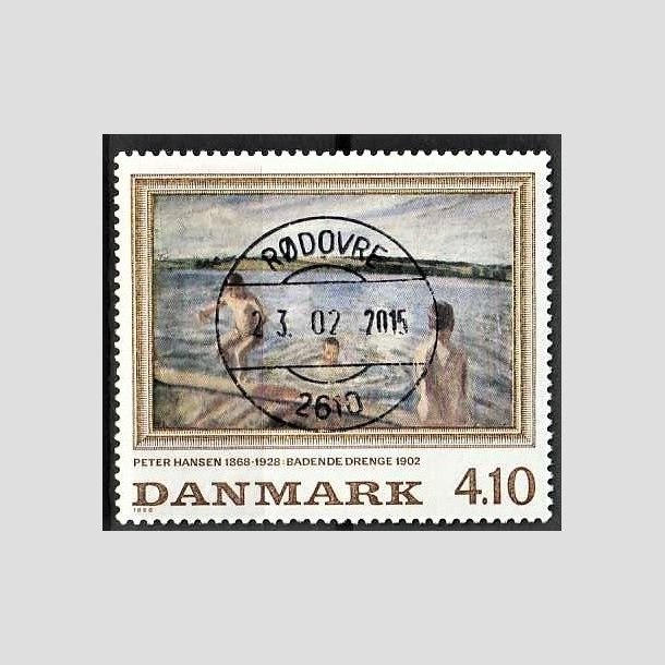 FRIMRKER DANMARK | 1988 - AFA 921 - Peter Hansen - 4,10 Kr. flerfarvet - Pragt Stemplet Rdovre