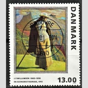 FRIMRKER DANMARK | 1997 - AFA 1159 - J.F. Willumsen - 13,00 Kr. flerfarvet - Pragt Stemplet Rdovre