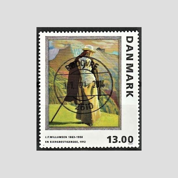 FRIMRKER DANMARK | 1997 - AFA 1159 - J.F. Willumsen - 13,00 Kr. flerfarvet - Pragt Stemplet Rdovre