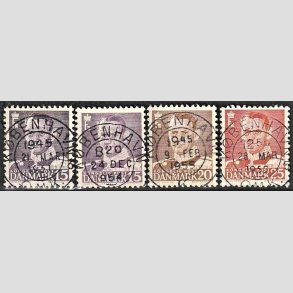 FRIMRKER DANMARK | 1950 - AFA 319,319a,320,321 - Fr. IX 15 re grviolet mv. - Lux Stemplet 