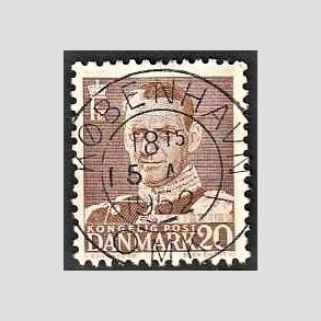 FRIMRKER DANMARK | 1950 - AFA 320 - Fr. IX 20 re brun - Lux Stemplet Kbenhavn