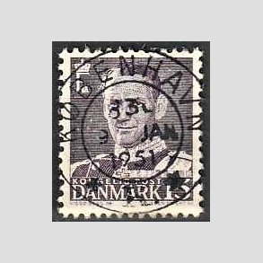 FRIMRKER DANMARK | 1950 - AFA 319 - Fr. IX 15 re grviolet - Lux Stemplet Kbenhavn