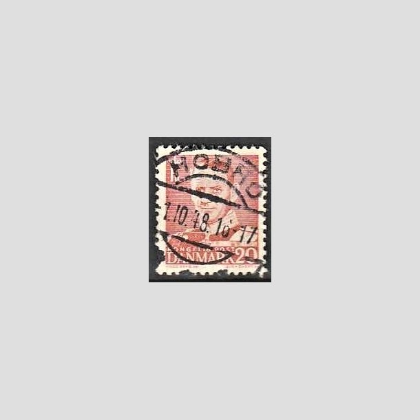 FRIMRKER DANMARK | 1948-50 - AFA 307 - Fr. IX 20 re rd - Pragt Stemplet Hobro