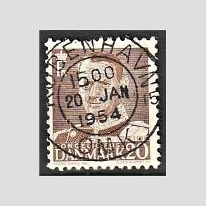 FRIMRKER DANMARK | 1950 - AFA 320 - Fr. IX 20 re brun - Lux Stemplet Kbenhavn