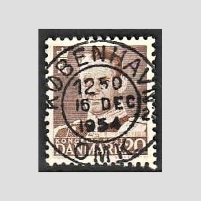 FRIMRKER DANMARK | 1950 - AFA 320 - Fr. IX 20 re brun - Lux Stemplet Kbenhavn