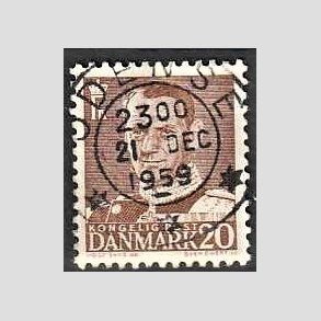 FRIMRKER DANMARK | 1950 - AFA 320 - Fr. IX 20 re brun - Lux Stemplet Odense