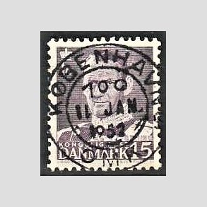 FRIMRKER DANMARK | 1950 - AFA 319 - Fr. IX 15 re grviolet - Lux Stemplet Kbenhavn