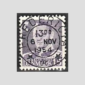 FRIMRKER DANMARK | 1950 - AFA 319 - Fr. IX 15 re grviolet - Lux Stemplet Fredericia